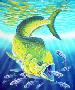 Mahi Mahi Eating Fish diamond painting