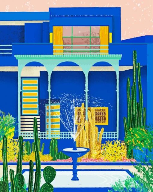 Majorelle Garden Morocco diamond painting