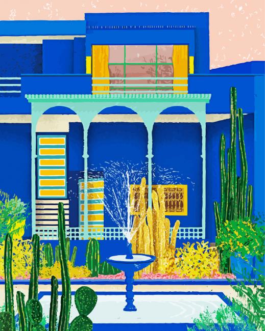 Majorelle Garden Morocco diamond painting