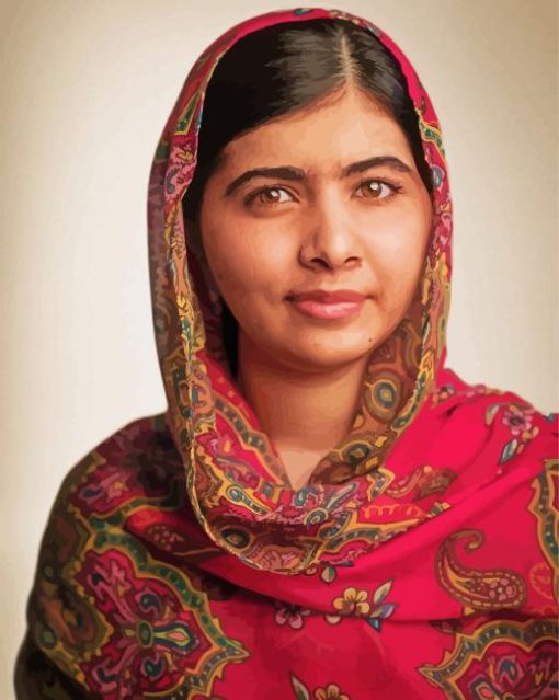 Malala Yousafzai diamond painting