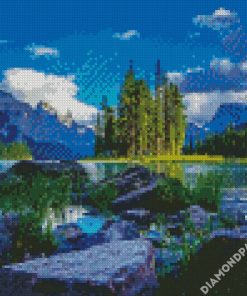 Maligne Canada Landscape diamond painting