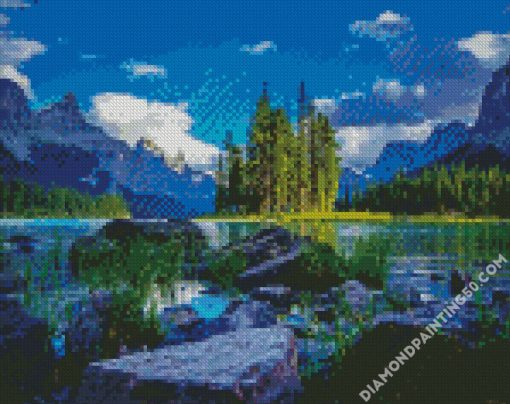 Maligne Canada Landscape diamond painting