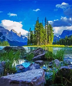 Maligne Canada Landscape diamond painting