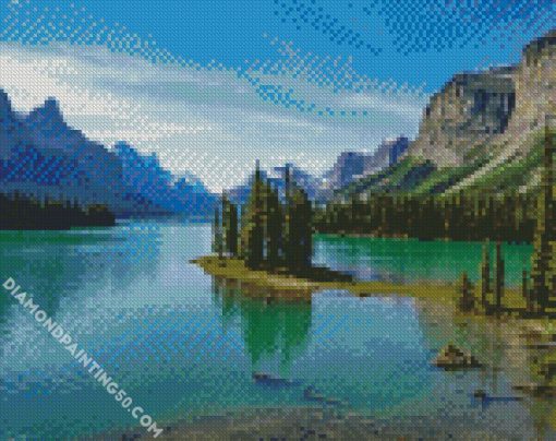 Maligne Lake diamond painting