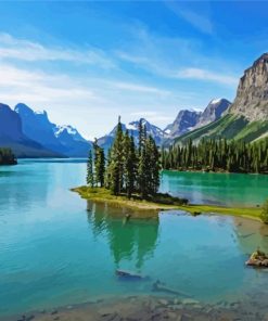 Maligne Lake diamond painting