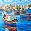 Fishing Boat Diamond Paintings