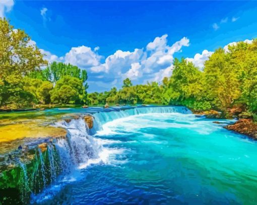 Manavgat Waterfall Antalya Diamond Paintings