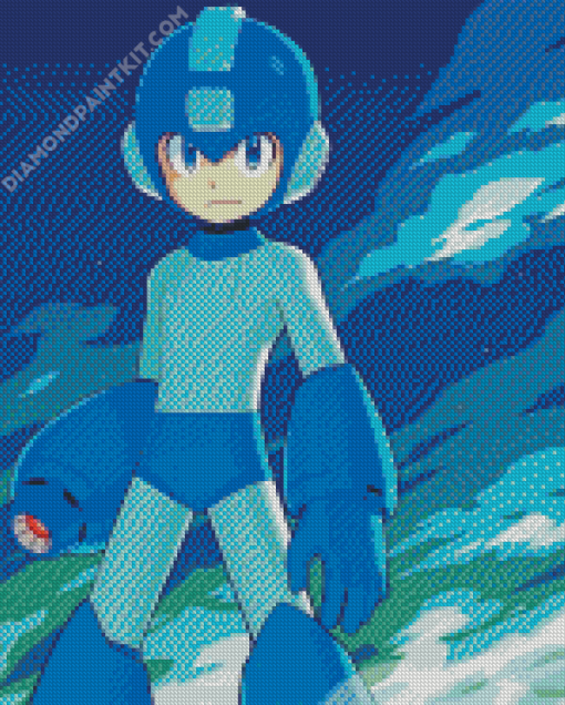 Mega Man Cartoon Diamond Paintings