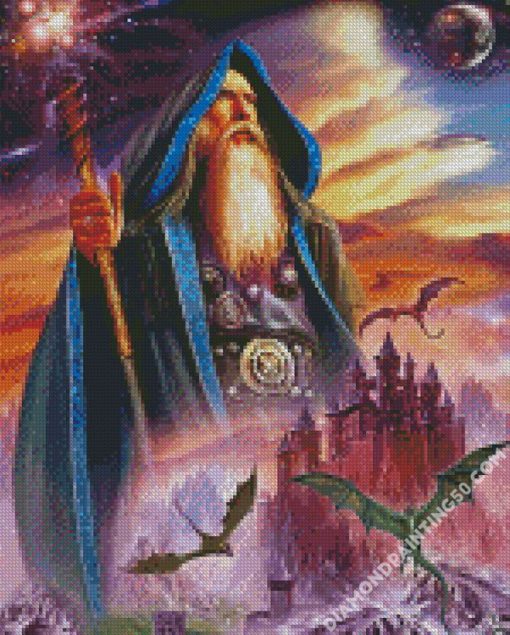 Merlin Wizard diamond painting