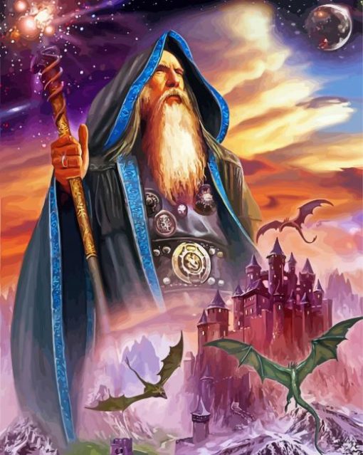 Merlin Wizard diamond painting