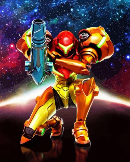 Metroid Galaxy Diamond Paintings