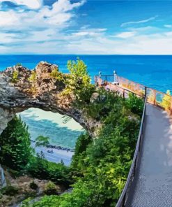 Michigan Mackinac Arch Rock diamond painting