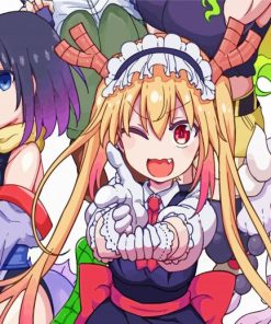 Miss Kobayashis Dragon Maid Characters Diamond Paintings