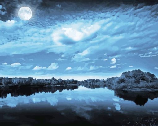 Moonlight Gloomy Sky Diamond Paintings