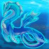 Neon Blue Leviathan diamond painting