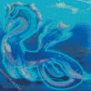 Neon Blue Leviathan diamond painting