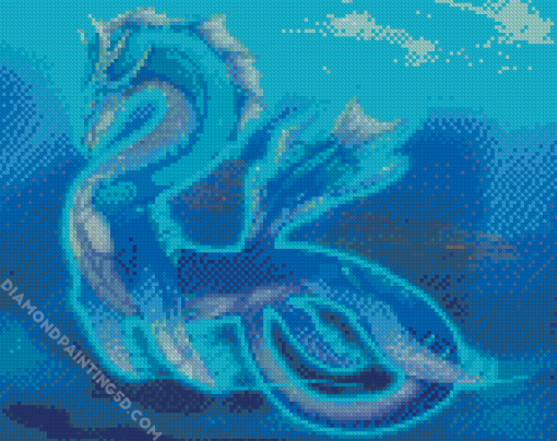 Neon Blue Leviathan diamond painting