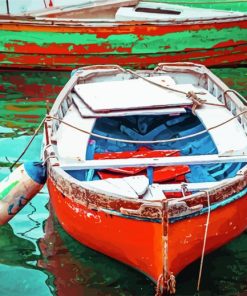 Old Fishing Boat Diamond Paintings