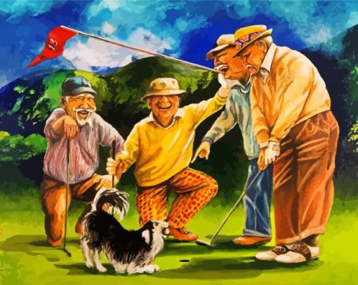 Old Men In Golf diamond painting