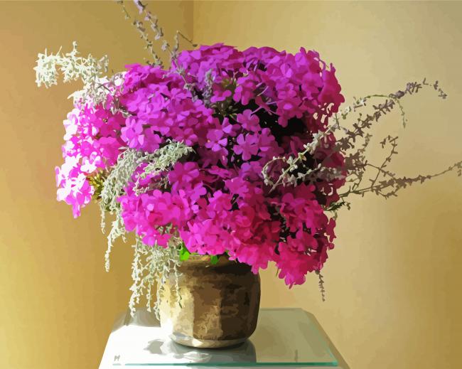 Phlox In Vase Diamond Paintings