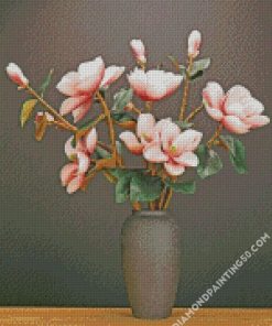 Pink Magnolia Vase diamond painting