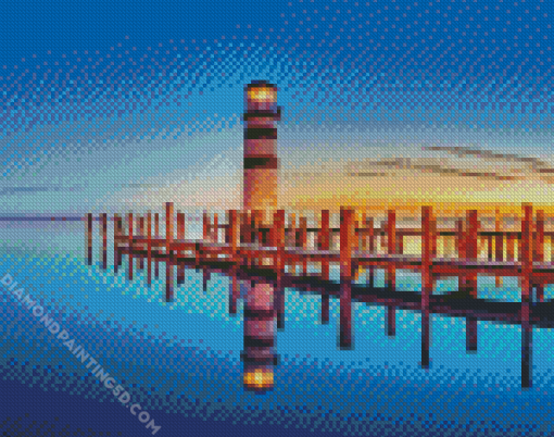 Podersdorf Lighthouse In Austria diamond painting