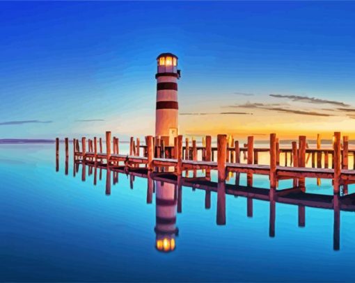 Podersdorf Lighthouse In Austria diamond painting