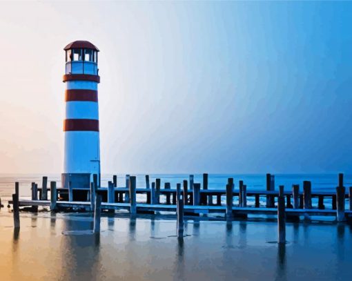 Podersdorf Lighthouse Am See Austria diamond painting