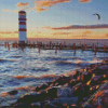 Podersdorf Am See Lighthouse diamond painting