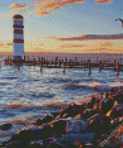 Podersdorf Am See Lighthouse diamond painting