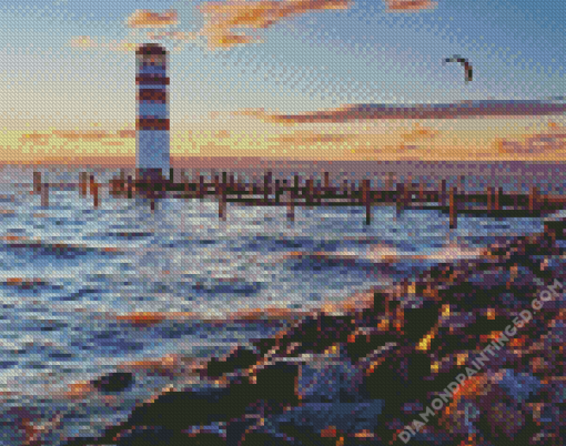 Podersdorf Am See Lighthouse diamond painting