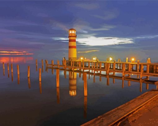 Podersdorf Am See Lighthouse diamond painting