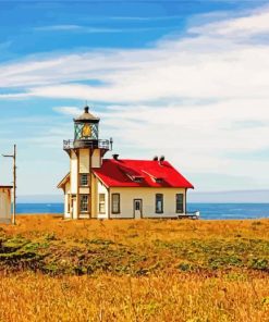 Point Cabrillo Lighthouse Mendocino Diamond Paintings