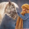 Pretty Little Girl With Horse Diamond Paintings