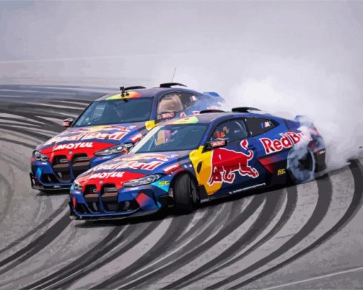 Red Bull BMW M4 Cars Diamond Paintings