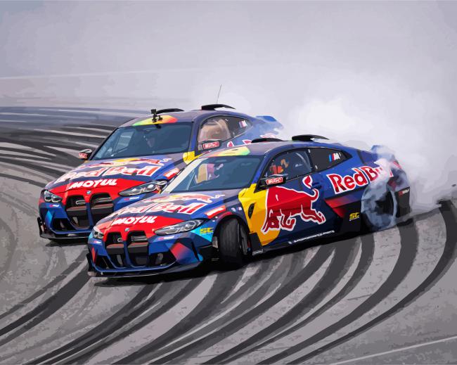 Red Bull BMW M4 Cars Diamond Paintings