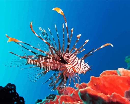 Red Lionfish Near Gilli Banta Diamond Paintings