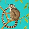 Ring Tailed Lemur On Branch diamond painting