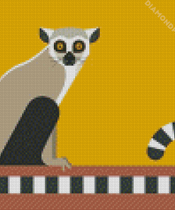 Ring Tailed Lemur diamond painting