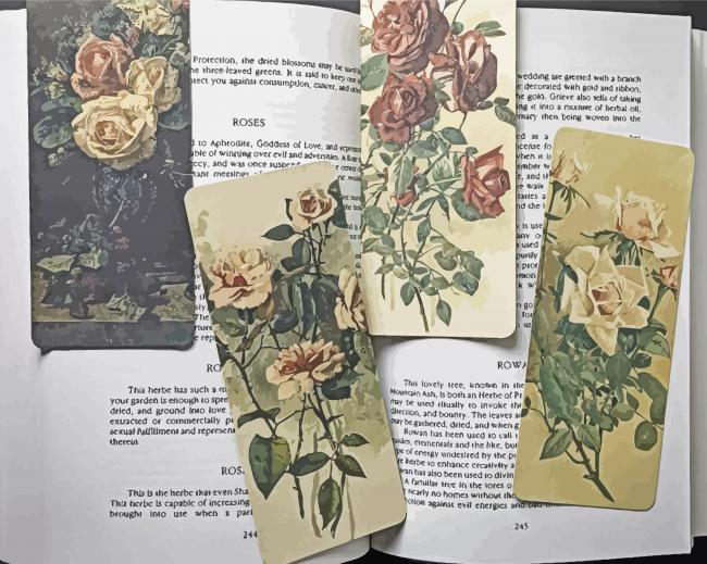 Rose Floral Art Bookmark Diamond Painting