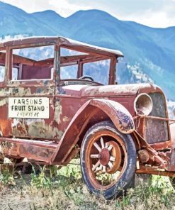 Rusty Ford Model T Diamond Paintings