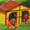 Aesthetic Cabin Dogs Diamond Paintings