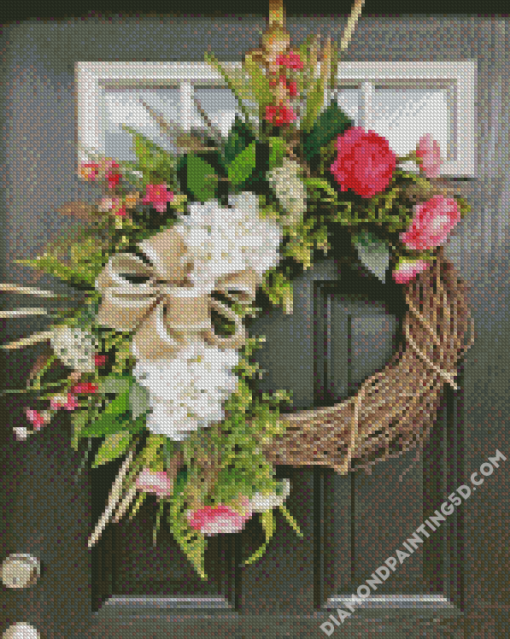 Aesthetic Door Wreaths Diamond Paintings