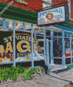 Aesthetic St Viateur Bagel Art Diamond Paintings