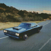 Black Plymouth Roadrunner On Road Diamond Paintings