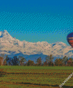 Hot Air Balloon And Mountain In Mondovi Diamond Paintings