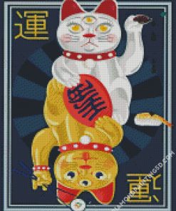 Lucky Cat Card Diamond Paintings