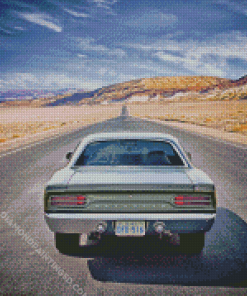 Plymouth Roadrunner On Road Diamond Paintings