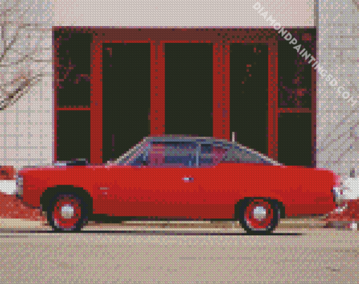 Red Amc Car Art Diamond Paintings