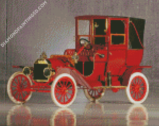 Red Ford Model T Diamond Paintings